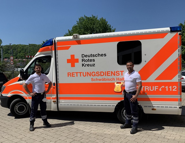 Schwäbisch Hall - 9 KTWs des DRK Schwäbisch Hall mit Defibtech Defibrillatoren ausgestattet