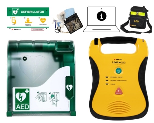 Kombipaket Außenbereich: Lifeline SG AED + Aivia Außenschrank